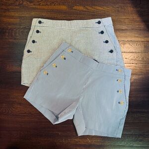2 Pairs Striped Sailor Shorts Sz 4 Banana Republic